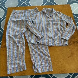 Roller Rabbit EUC Tie-Dye Daze Polo Elephant Long Sleeved Pajamas Large